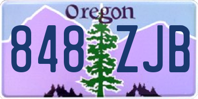 OR license plate 848ZJB