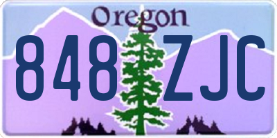 OR license plate 848ZJC