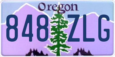 OR license plate 848ZLG