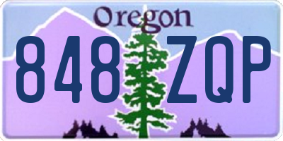 OR license plate 848ZQP