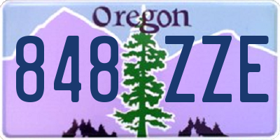 OR license plate 848ZZE