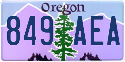 OR license plate 849AEA