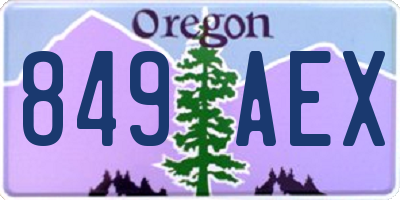 OR license plate 849AEX