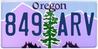 OR license plate 849ARV