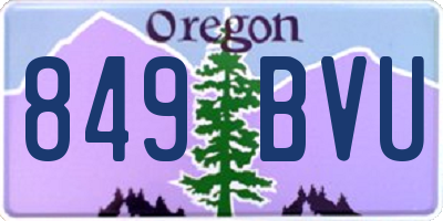 OR license plate 849BVU