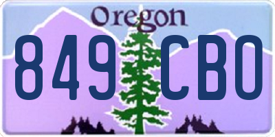 OR license plate 849CBO