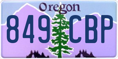 OR license plate 849CBP