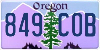 OR license plate 849COB
