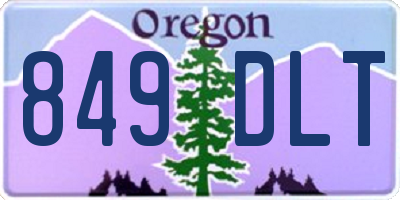 OR license plate 849DLT