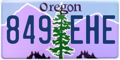 OR license plate 849EHE