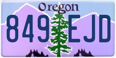 OR license plate 849EJD