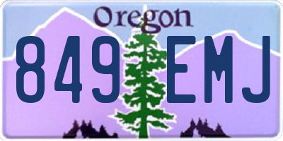 OR license plate 849EMJ