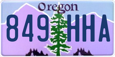 OR license plate 849HHA