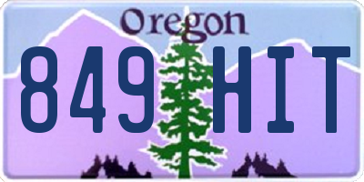 OR license plate 849HIT