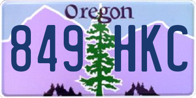 OR license plate 849HKC