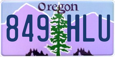 OR license plate 849HLU