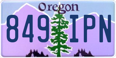 OR license plate 849IPN