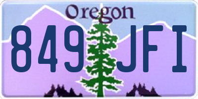 OR license plate 849JFI