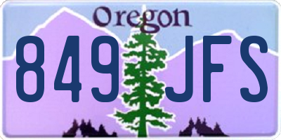 OR license plate 849JFS