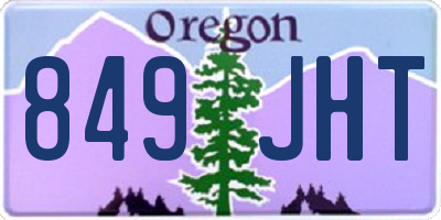 OR license plate 849JHT