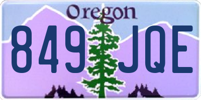 OR license plate 849JQE
