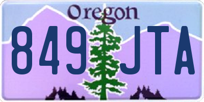 OR license plate 849JTA