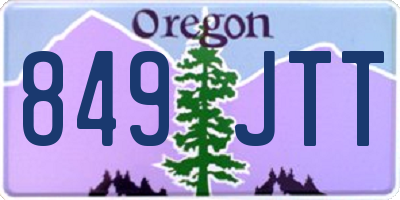 OR license plate 849JTT