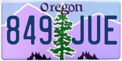OR license plate 849JUE