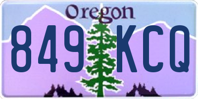 OR license plate 849KCQ