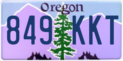 OR license plate 849KKT
