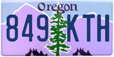 OR license plate 849KTH