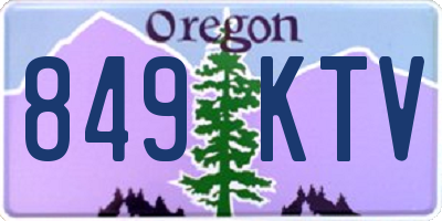 OR license plate 849KTV