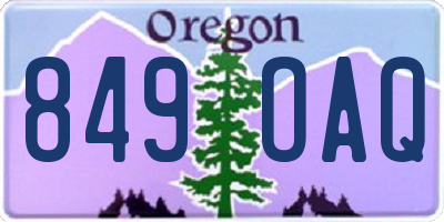 OR license plate 849OAQ