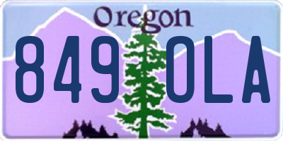 OR license plate 849OLA