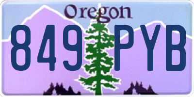 OR license plate 849PYB