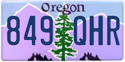 OR license plate 849QHR