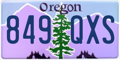 OR license plate 849QXS