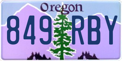 OR license plate 849RBY