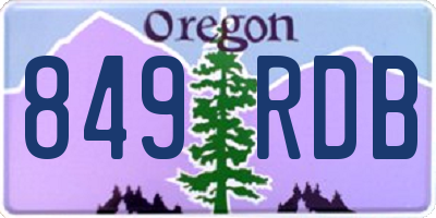 OR license plate 849RDB