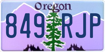 OR license plate 849RJP