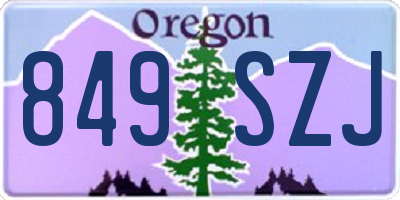 OR license plate 849SZJ
