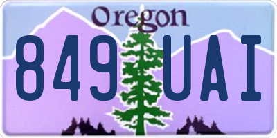 OR license plate 849UAI