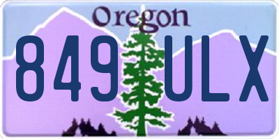 OR license plate 849ULX