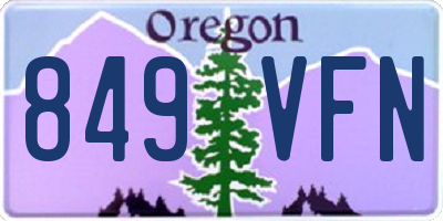 OR license plate 849VFN