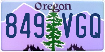 OR license plate 849VGQ