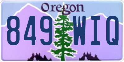 OR license plate 849WIQ