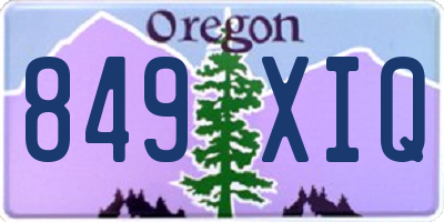 OR license plate 849XIQ