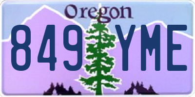 OR license plate 849YME