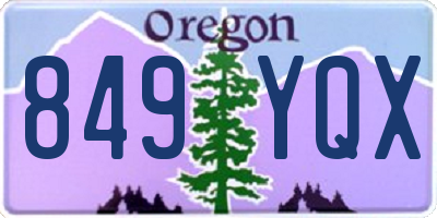 OR license plate 849YQX