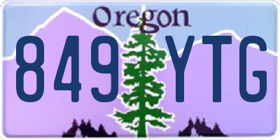 OR license plate 849YTG